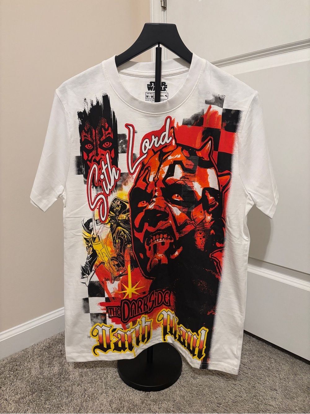 Star Wars Darth Maul Graphic Tee - White Red Black Yellow